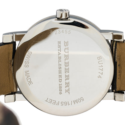 Burberry Stainless Steel Calfskin 38mm Heritage Nova Check Quartz Watch Brown BU1774 4 of 4