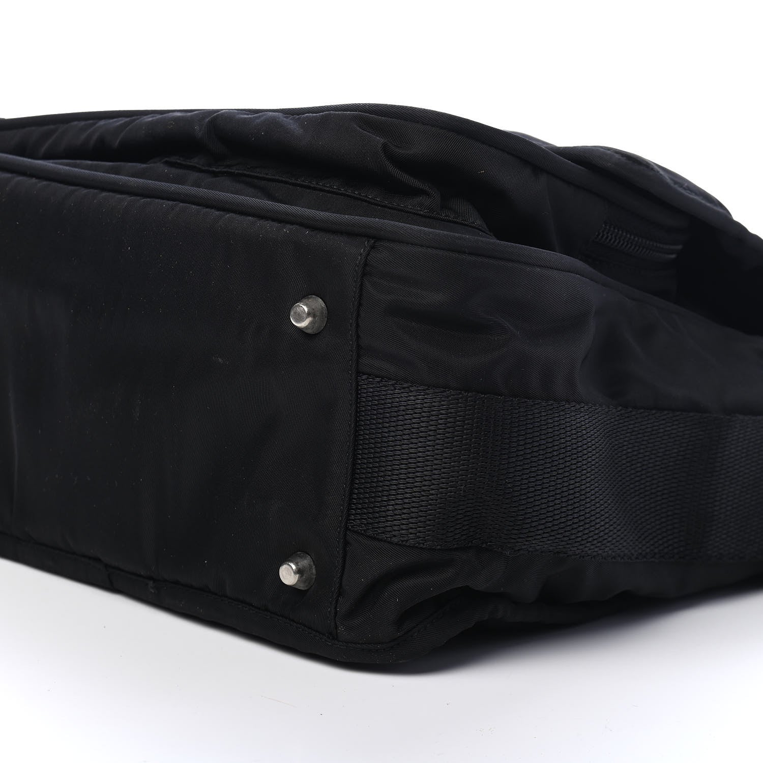 Prada Tessuto Nylon Messenger Bag Black 8 of 8