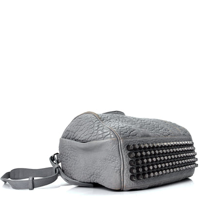 Alexander Wang Pebbled Lambskin Rocco Carbon Rodhium Hardware 3 of 4