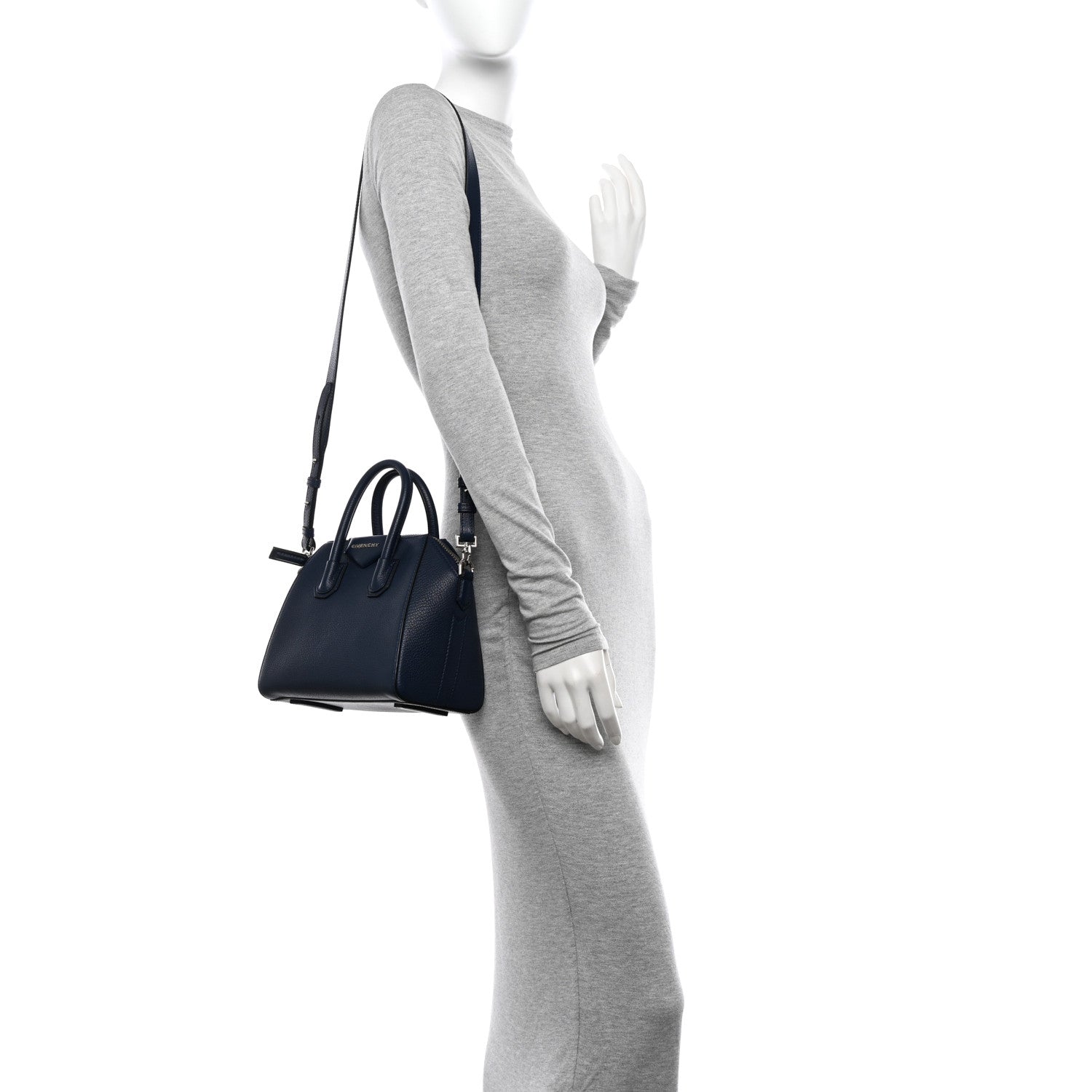 Givenchy Sugar Goatskin Mini Antigona Night Blue 2 of 11