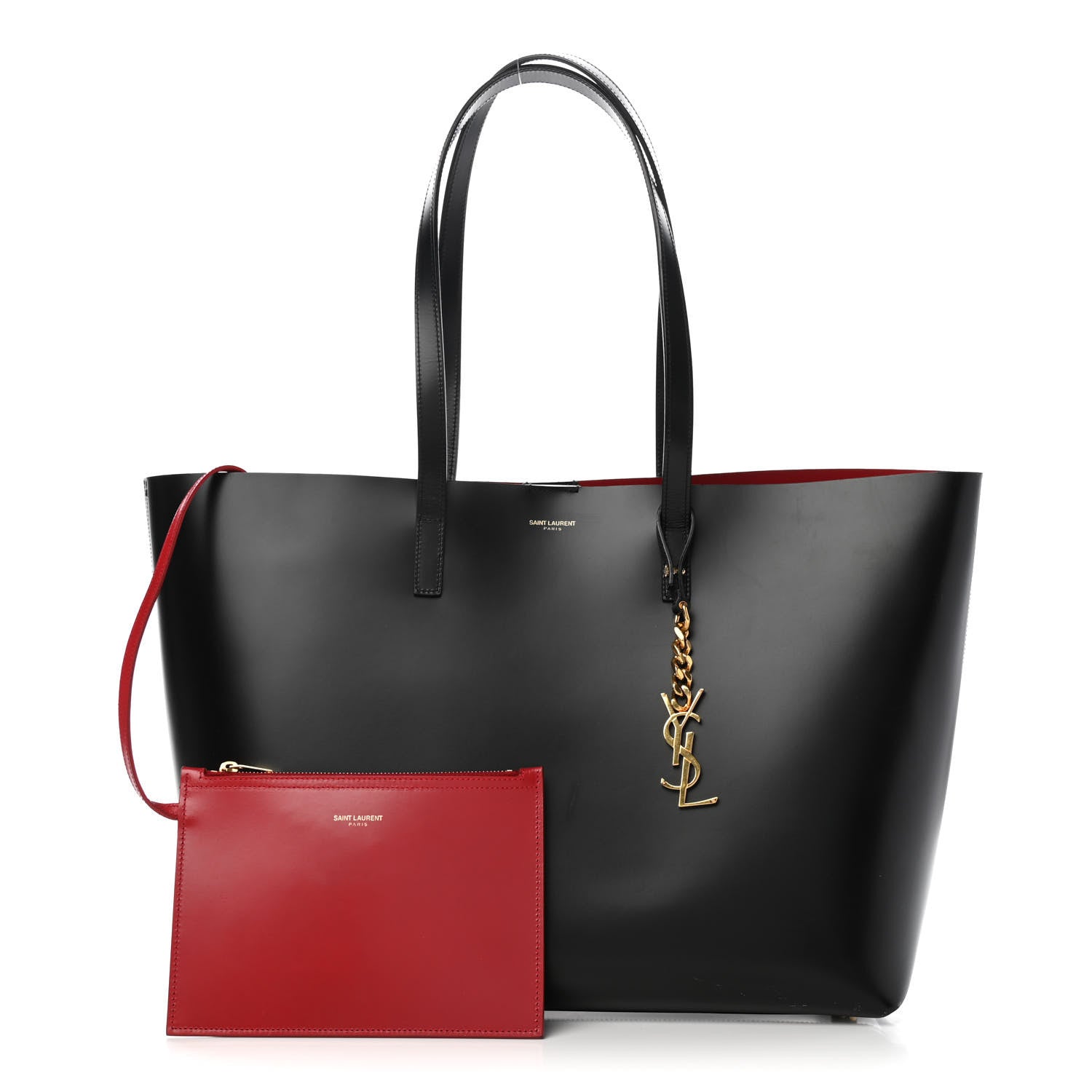 Saint Laurent Calfskin Classic Monogram Double Face Tote Black 1 of 10