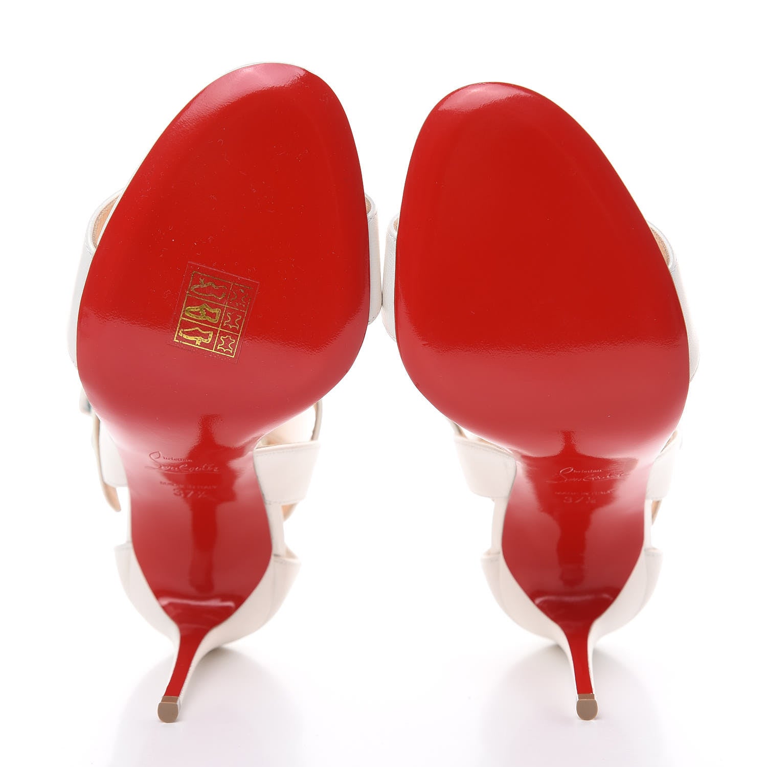 Christian Louboutin Nappa Multipot 100 Sandals 37.5 Snow White 5 of 10