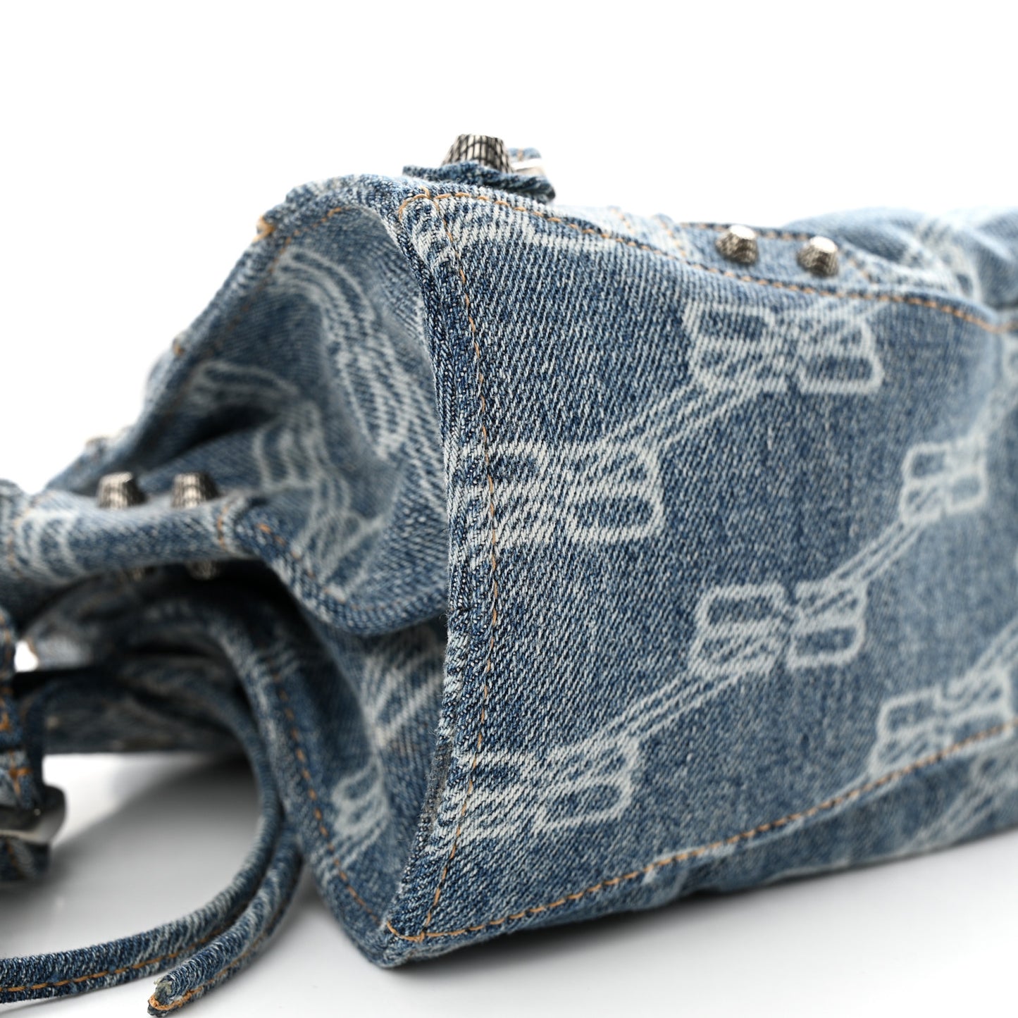 Denim BB Monogram Neo Cagole Handbag XS Blue