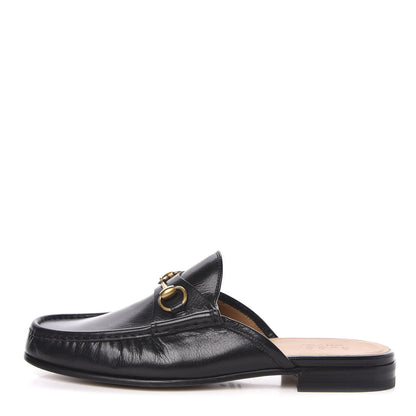 Gucci Goatskin Mens Horsebit Slippers 11 Black 1 of 9