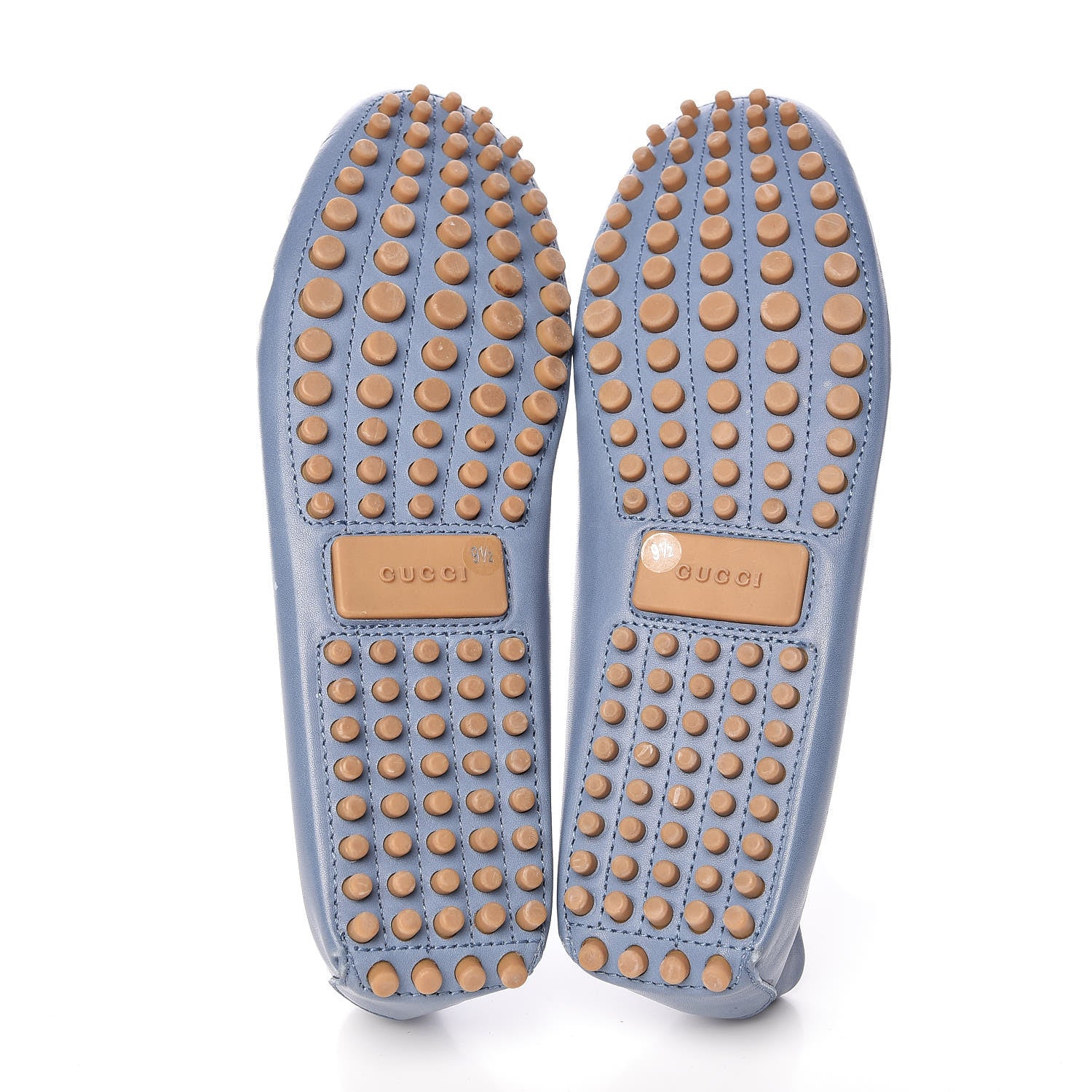 Gucci Calfskin Mens Horsebit Loafers 9.5 Light Blue 5 of 14