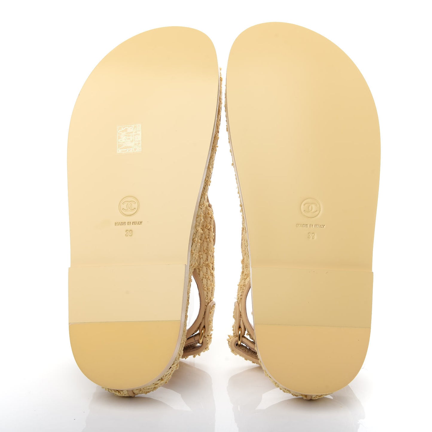 Braided Fabric Velcro Dad Sandals 39 Beige