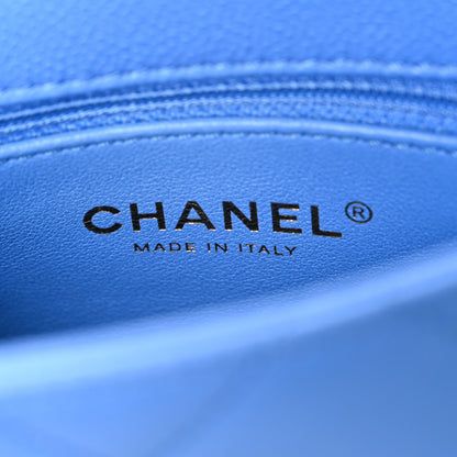 Chanel Caviar Quilted Mini Sweetheart Flap Blue 6 of 11