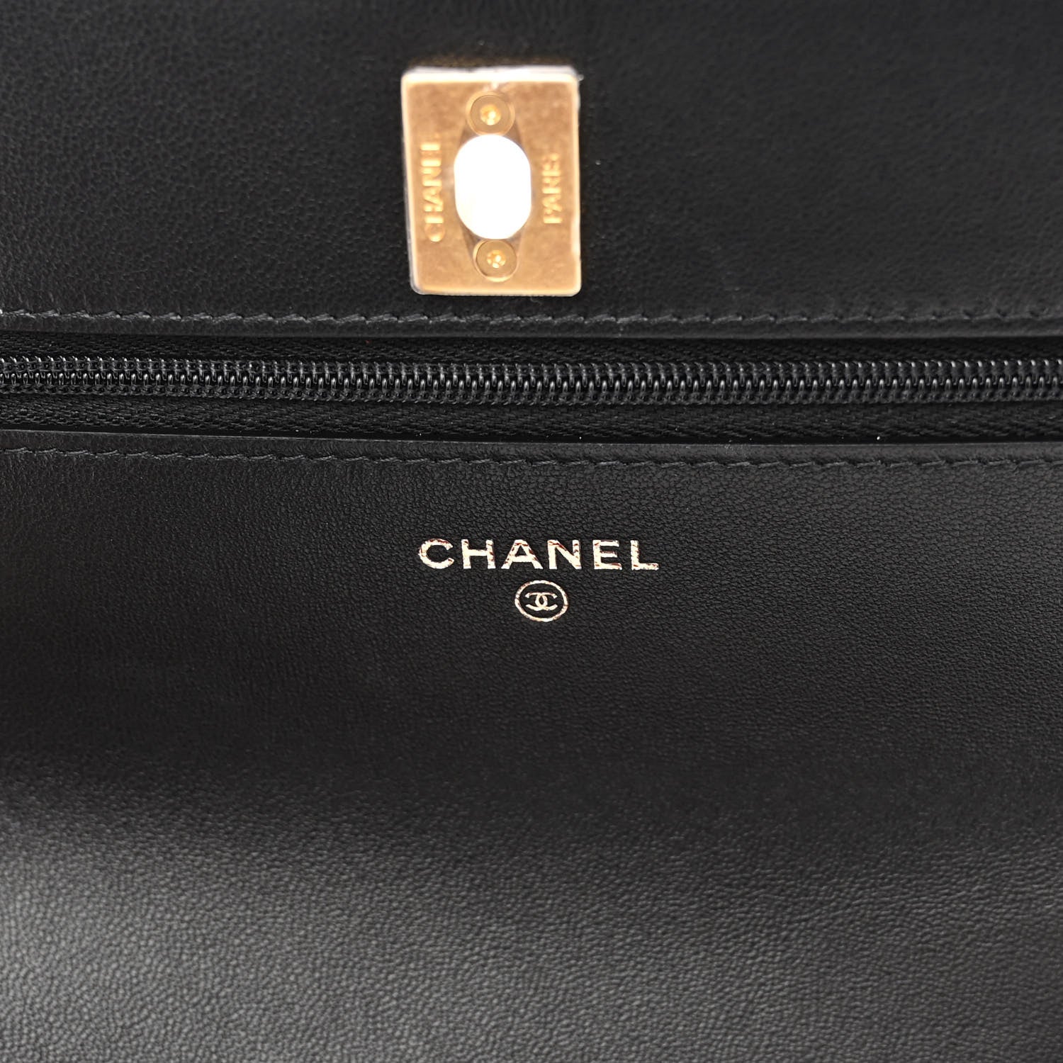 Chanel Lambskin Quilted Sweet Camellia Wallet on Chain WOC Black 6 of 11