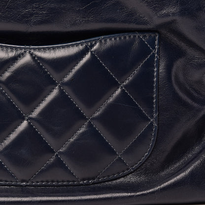Chanel Glazed Calfskin Small Deauville Tote Blue 9 of 26