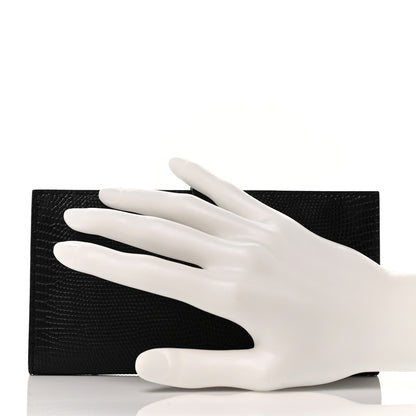 Hermes Niloticus Lizard Bearn Wallet Black 2 of 8