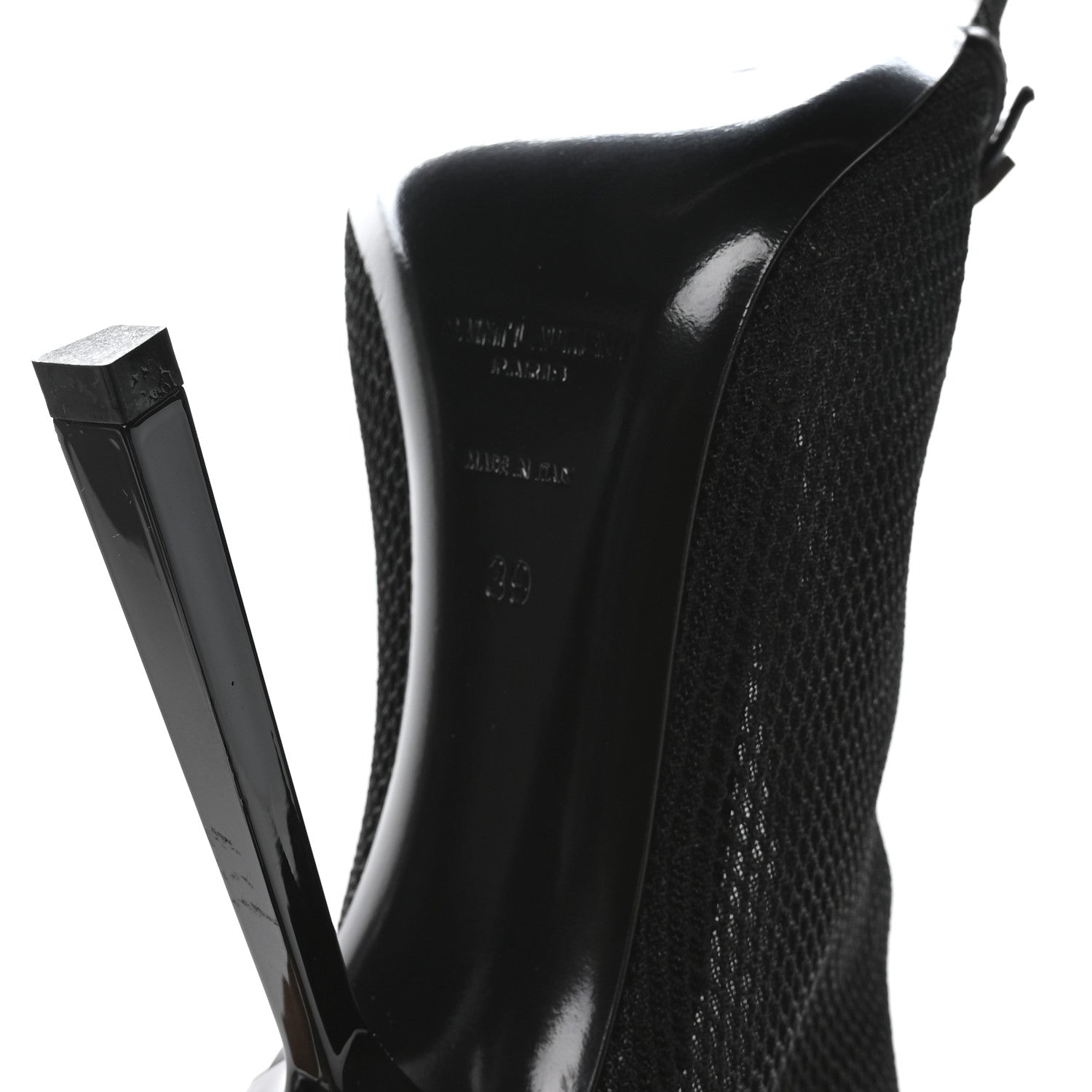 Saint Laurent Elba Applique Tulle Aston 115 Boots 39 Black 7 of 8