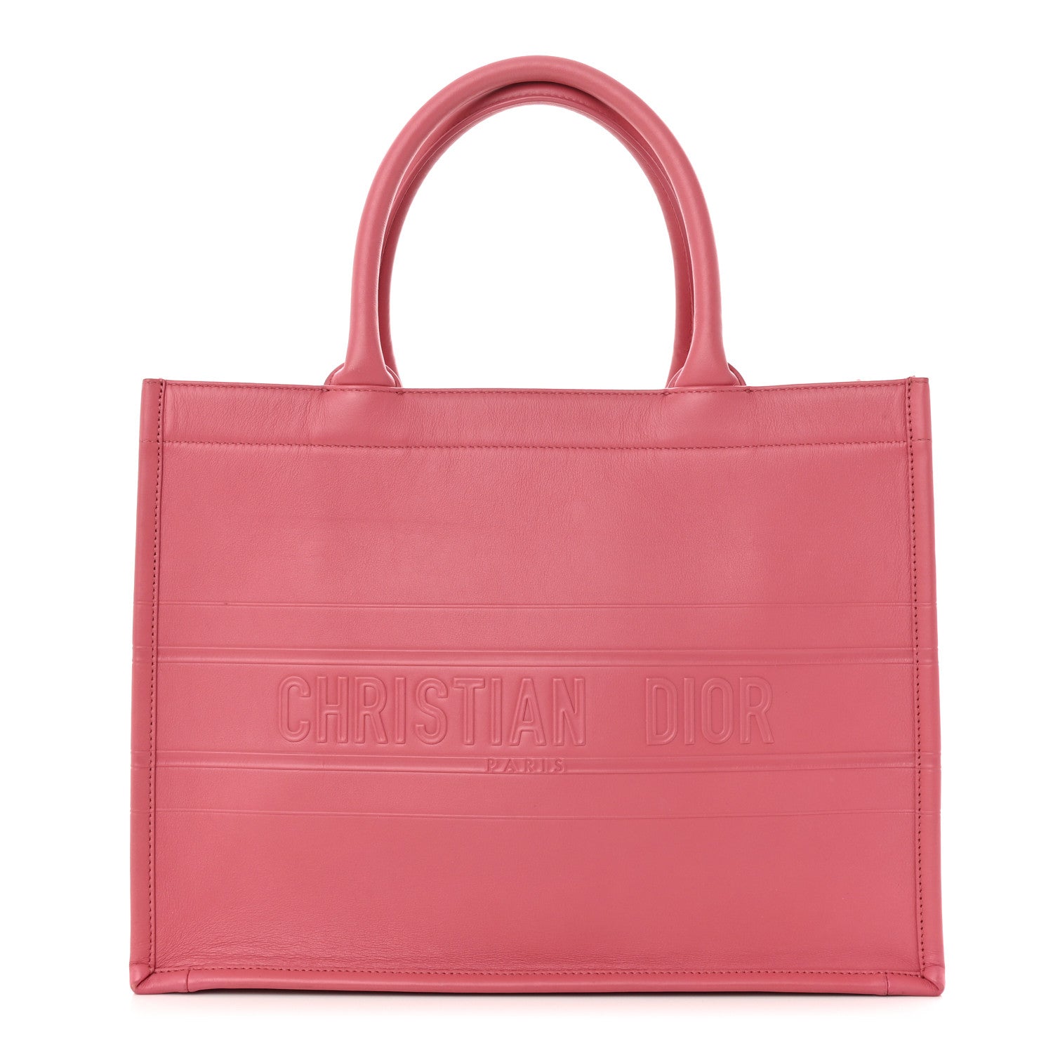 Christian Dior Calfskin Embossed Medium Book Tote Pink 1 of 10