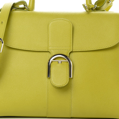 Delvaux Grained Calfskin MM Brillant Satchel Absinthe Lime 8 of 11
