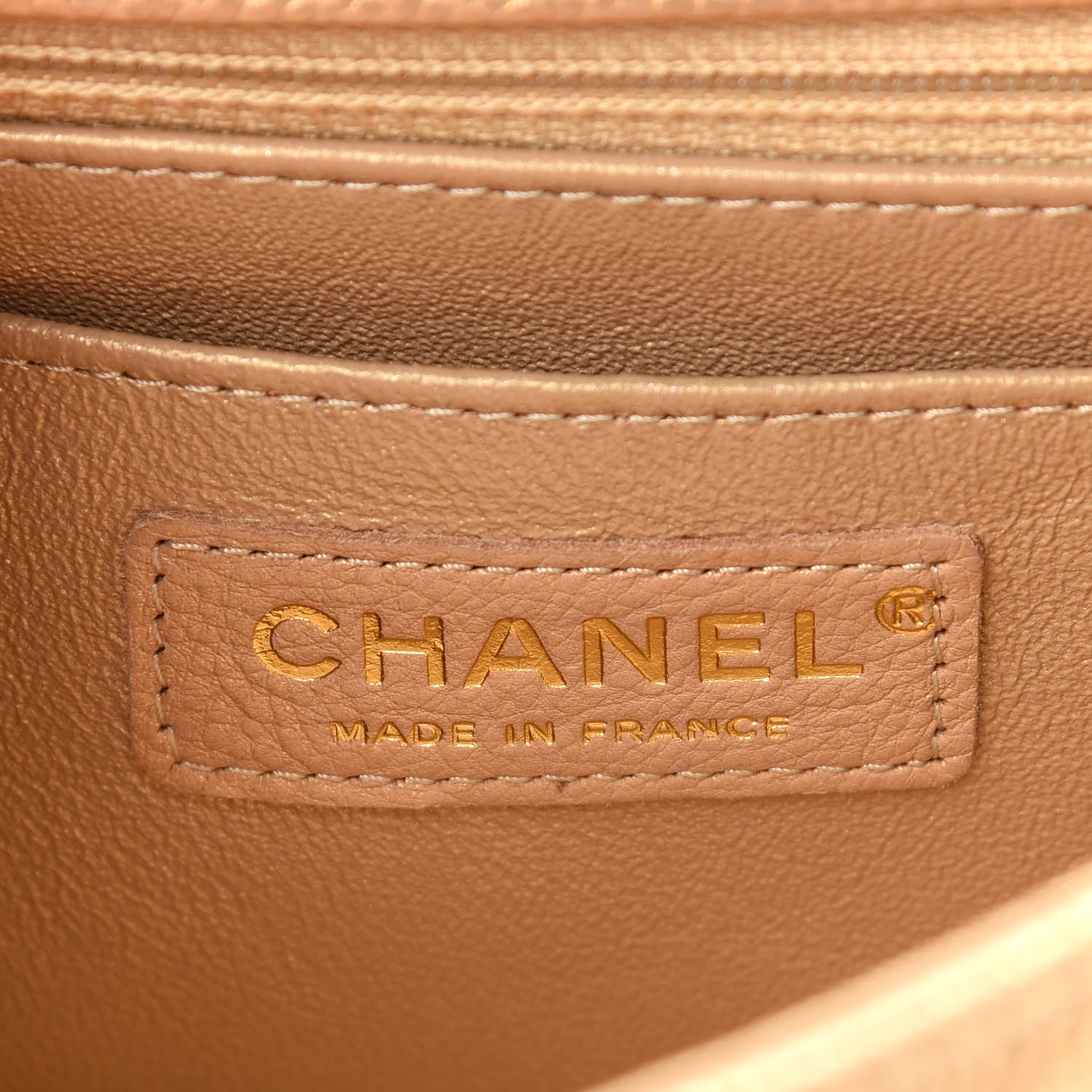 Chanel Metallic Caviar Quilted Mini Rectangular Flap Gold 6 of 9