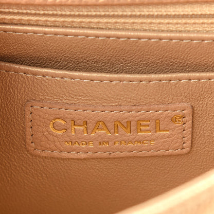 Chanel Metallic Caviar Quilted Mini Rectangular Flap Gold 6 of 9