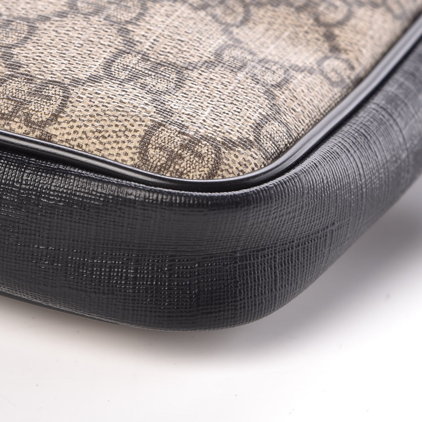 GG Supreme Monogram Web Belt Bag Black