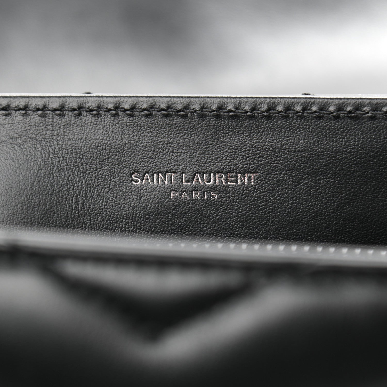 Saint Laurent Calfskin Y Quilted Monogram Small Loulou Chain Satchel Black 5 of 9