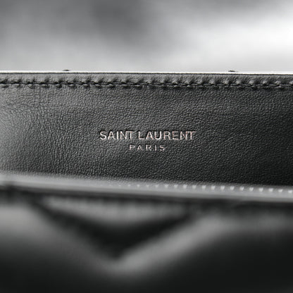 Saint Laurent Calfskin Y Quilted Monogram Small Loulou Chain Satchel Black 5 of 9