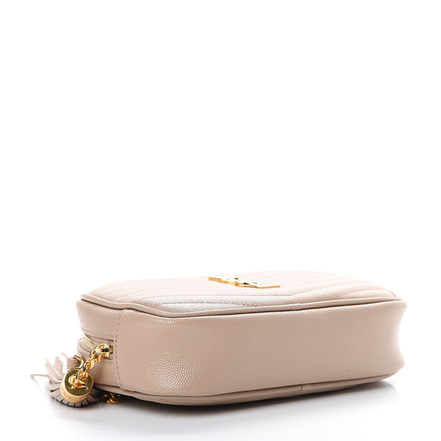 Grain De Poudre Matelasse Monogram Mini Lou Camera Bag Dark Beige