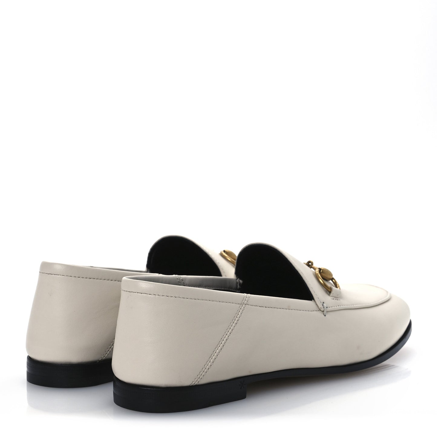 Lambskin Womens Brixton Horsebit Loafers 35 Mystic White