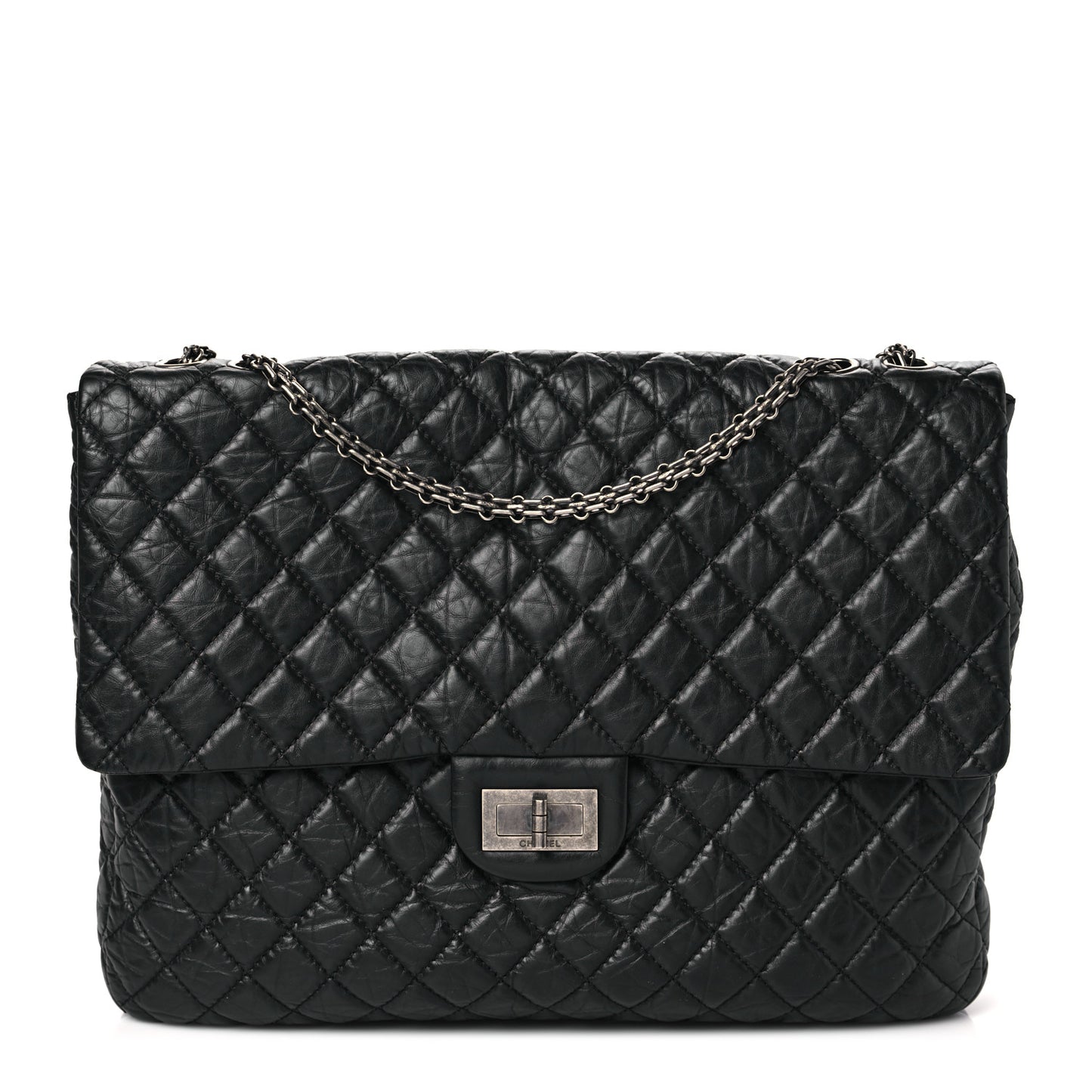 Aged Calfskin Reissue XL Maxi Flap Black