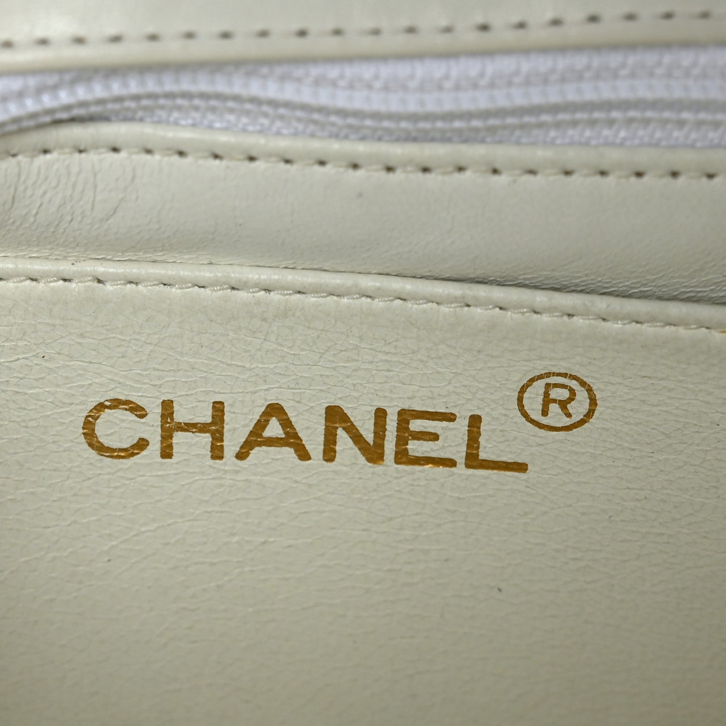 Lambskin Quilted Small Single Flap White