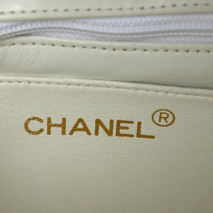 Chanel Lambskin Quilted Small Single Flap White 5 of 10