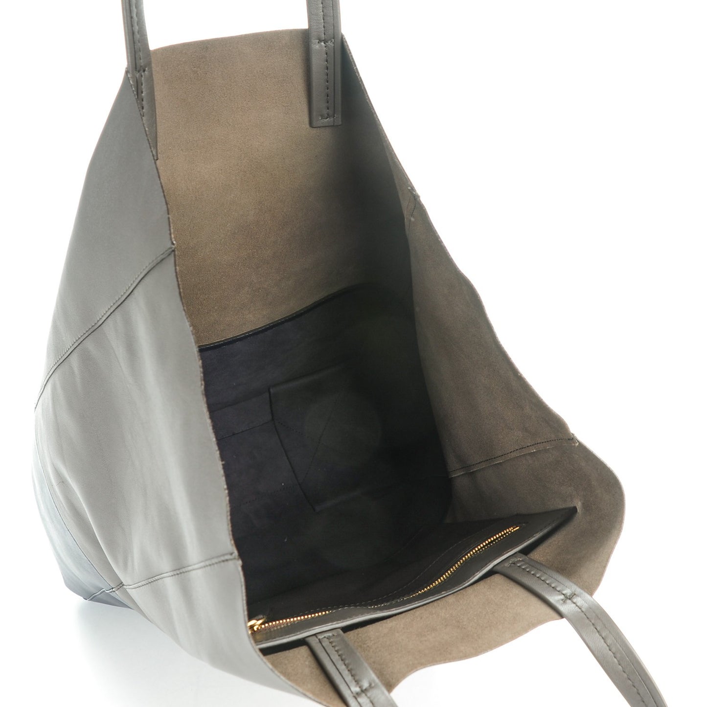 Smooth Lambskin Vertical Bi-Cabas Anthracite