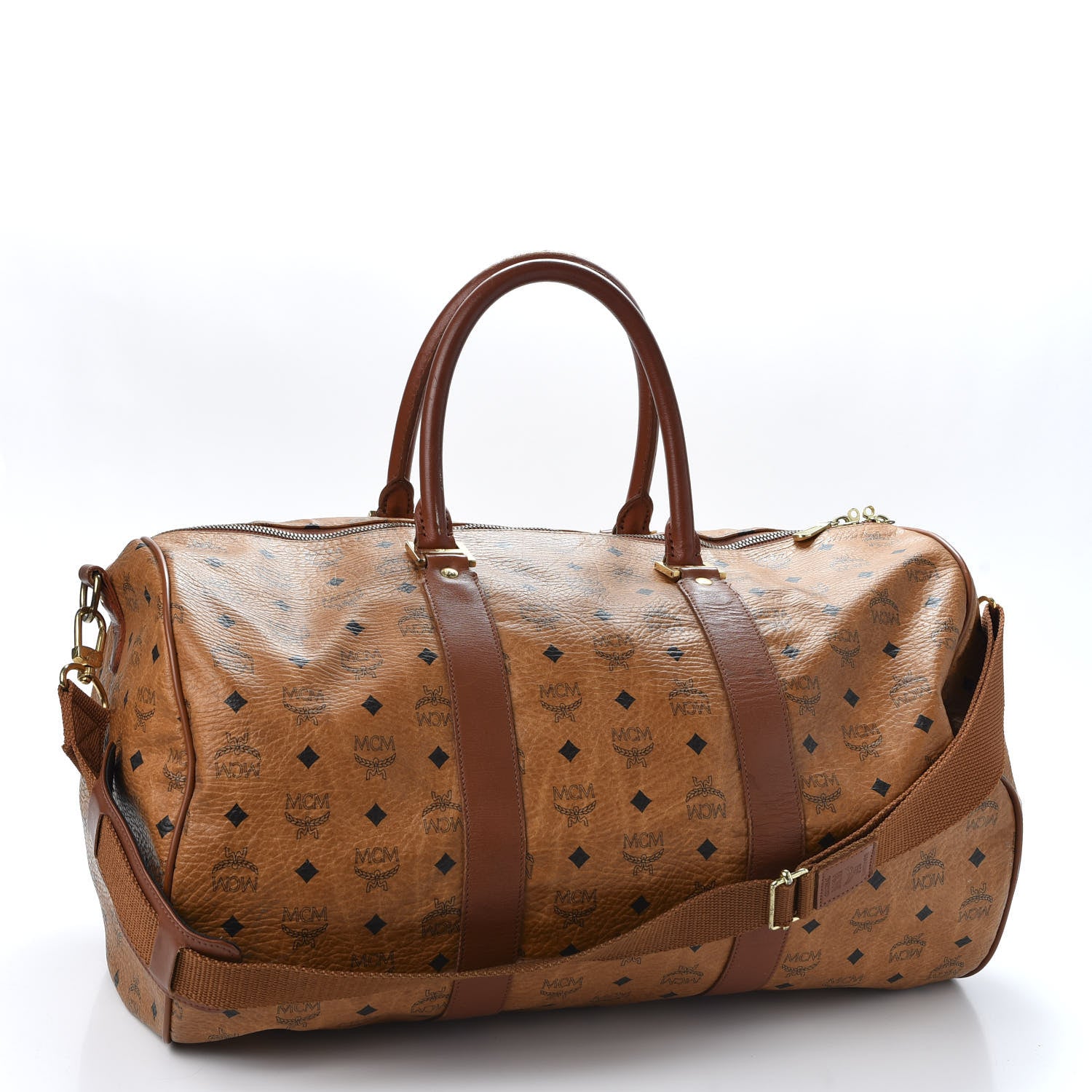 MCM Visetos Traveler Bag Cognac 2 of 10