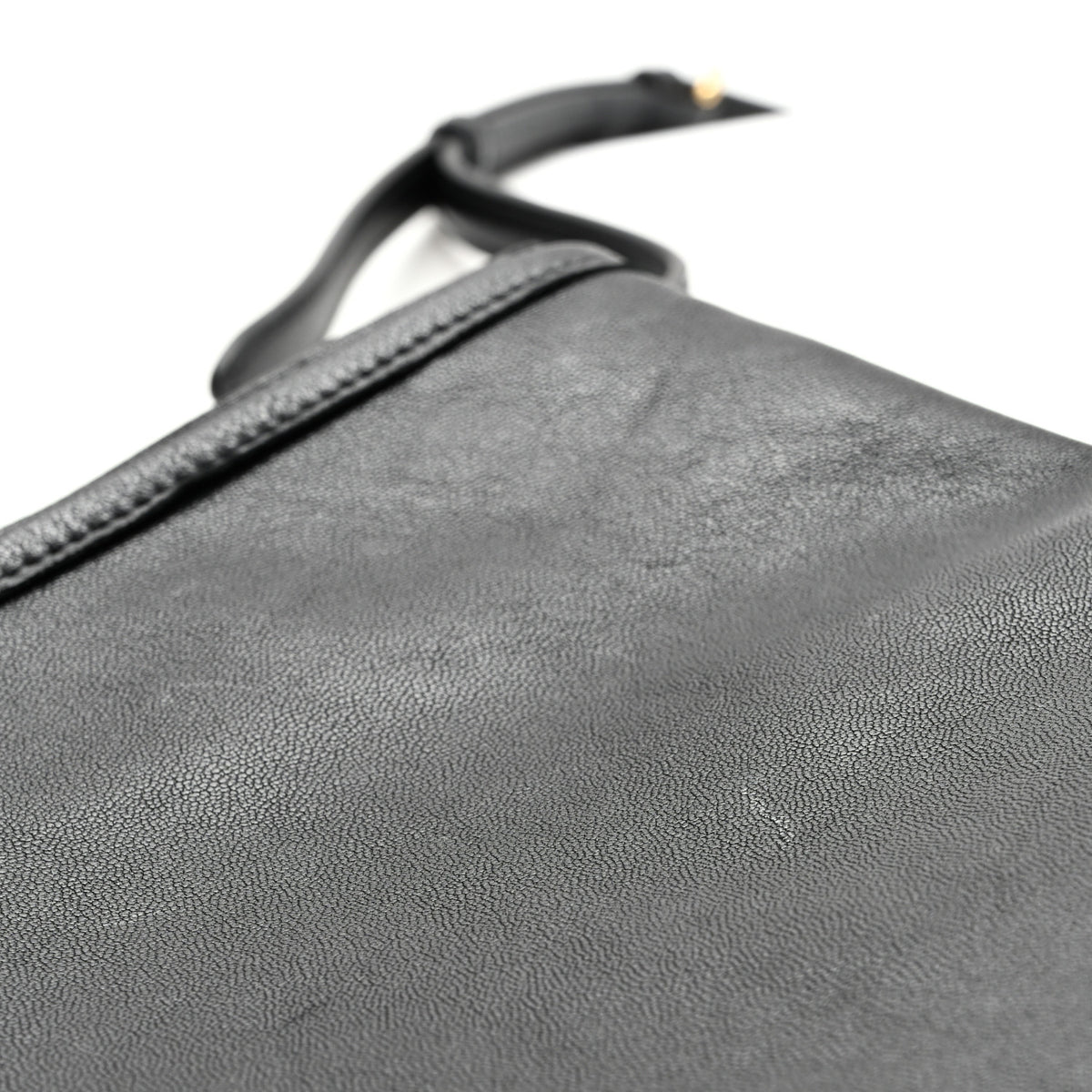 Celine Shiny Lambskin Soft Triomphe Besace Bag Black 10 of 13