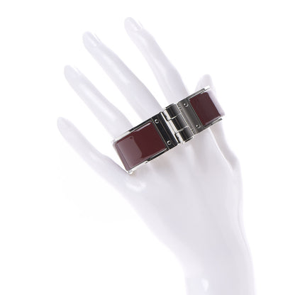 Hermes Enamel Charniere Uni Wide Hinged Bracelet M Rouge H 2 of 5