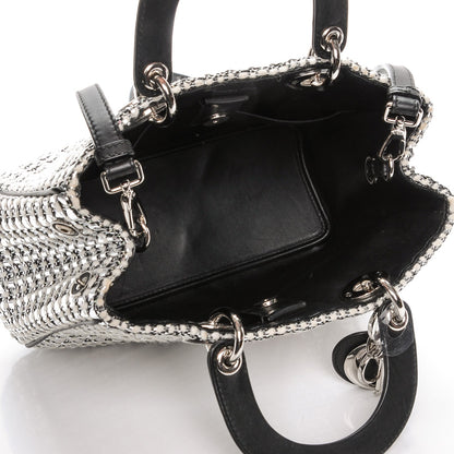 Christian Dior Metallic Tweed Mini Diorissimo Silver 6 of 8