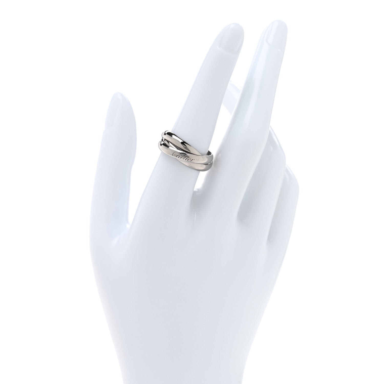 Cartier 18K White Gold Classic Trinity Ring 56 7.5 2 of 4