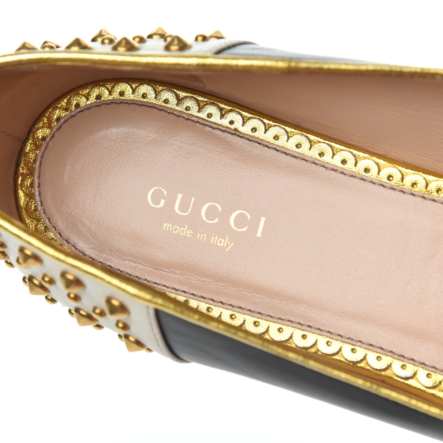 Calfskin Studded Lexi Ballerina Flats 39.5 Black