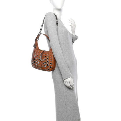 Gucci Calfskin Ha Ha Ha Jackie 1961 Eyelet Hobo Cuir 2 of 10