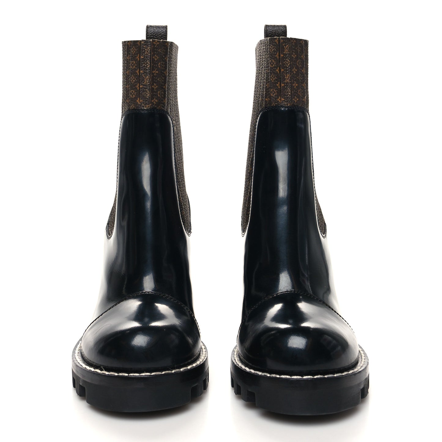 Patent Nano Monogram Ankle Star Trail Boots 39 Black