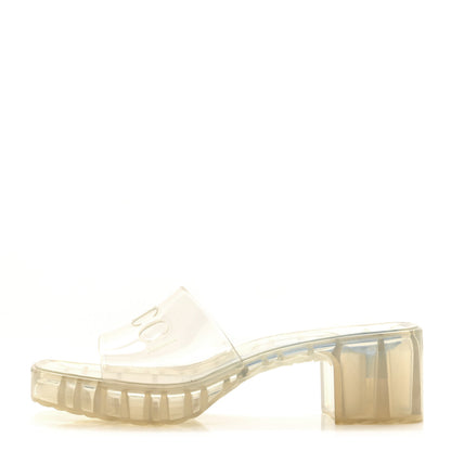 Gucci Rubber Gucci Logo Womens Platform 20/60mm Slide Sandals 39 Transparent 1 of 8