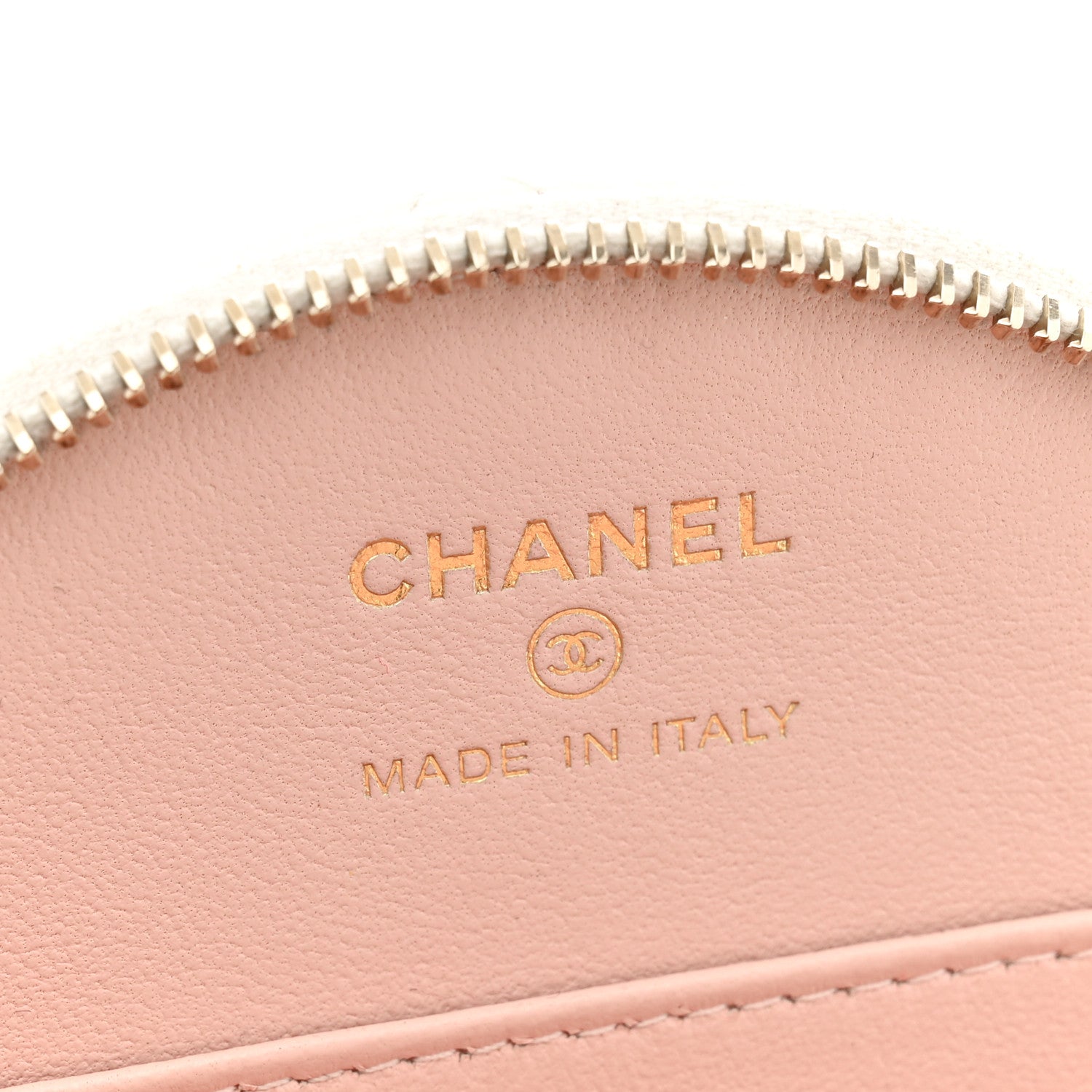 Chanel Lambskin Quilted Round Handle With Care Vanity With Chain White 6 of 11