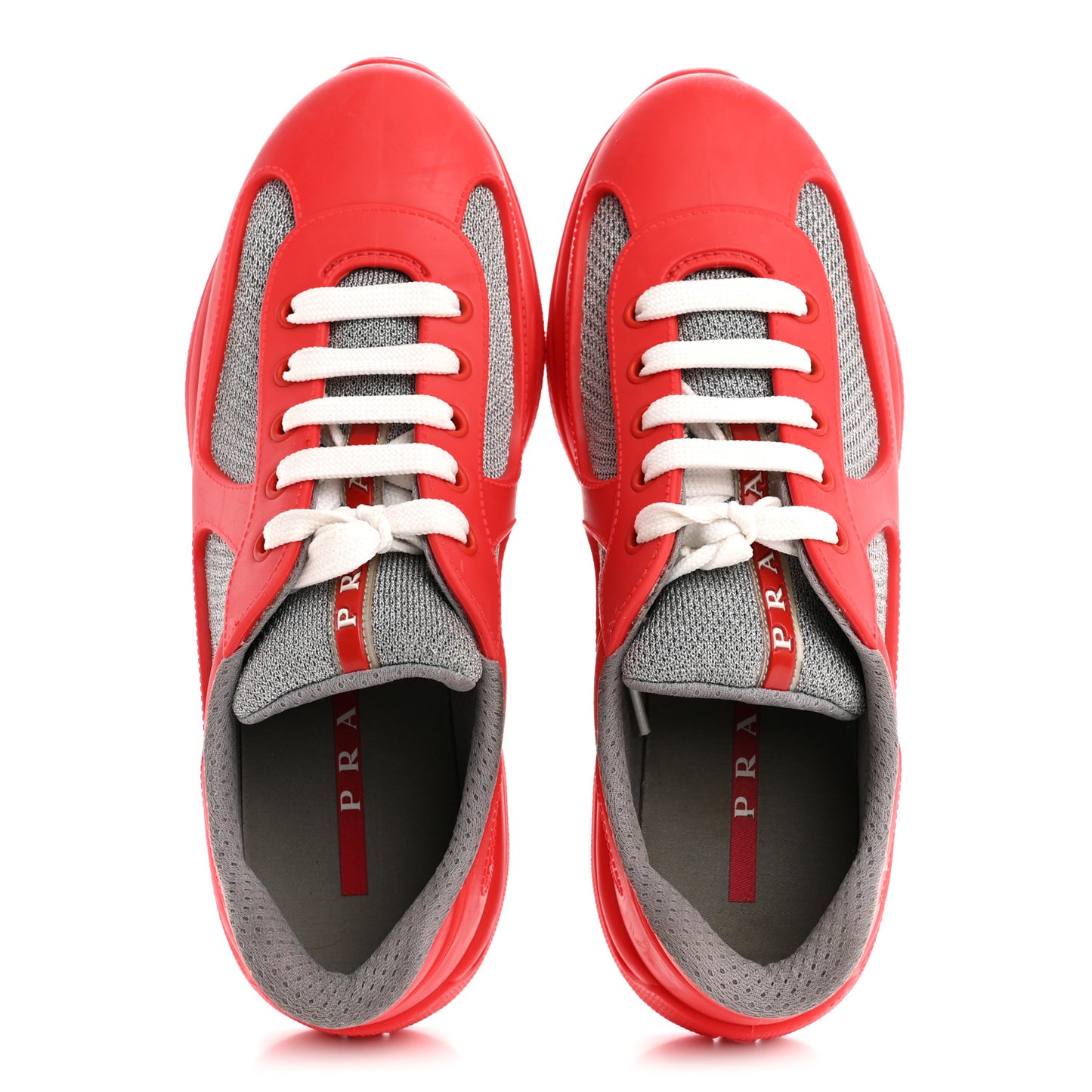 Soft Rubber Mesh Womens America's Cup Sneakers 38 Red