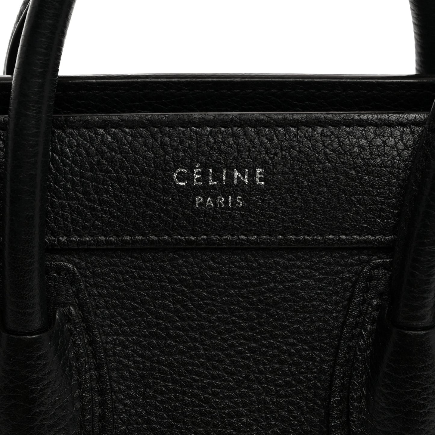 Drummed Calfskin Nano Luggage Black