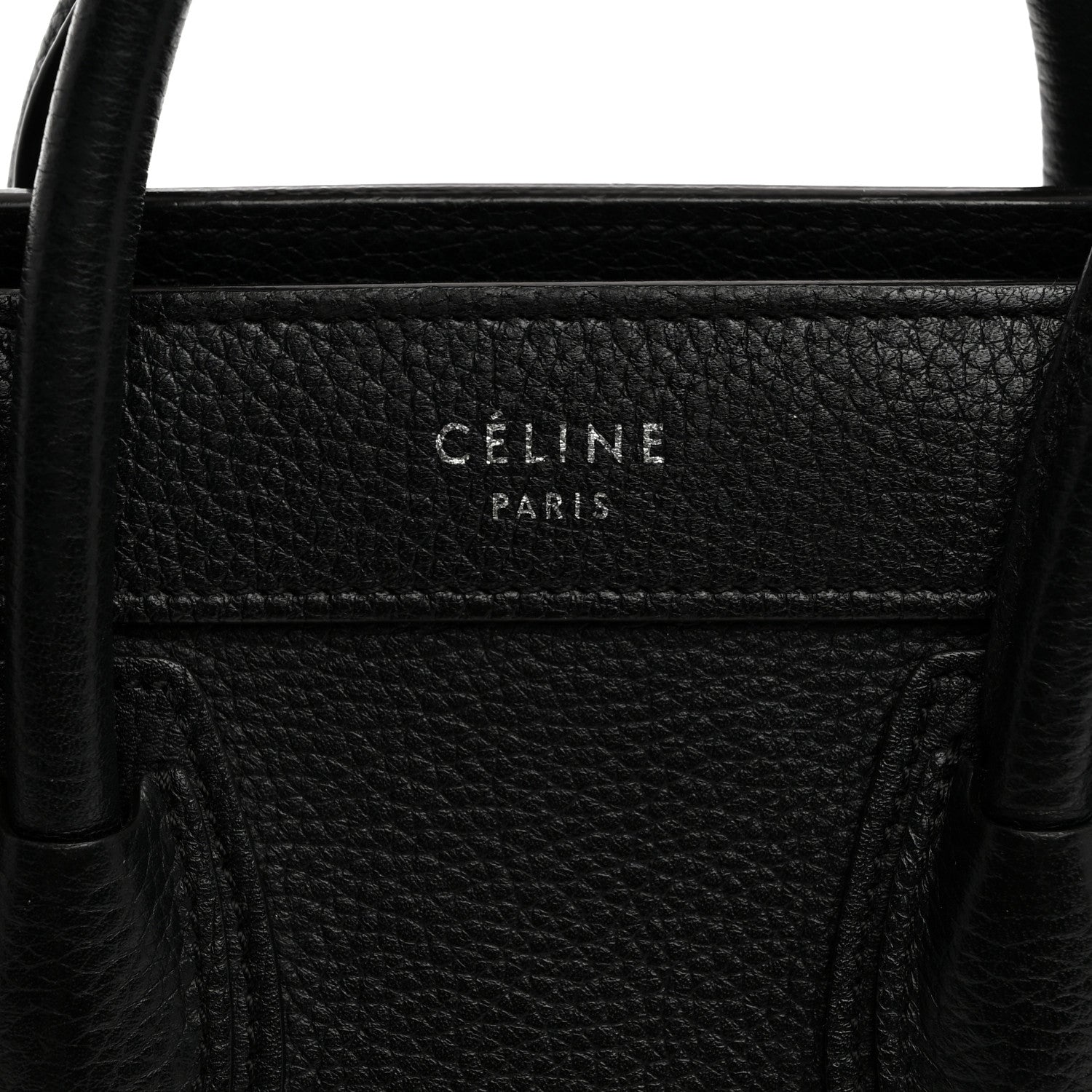 Celine Drummed Calfskin Nano Luggage Black 6 of 12