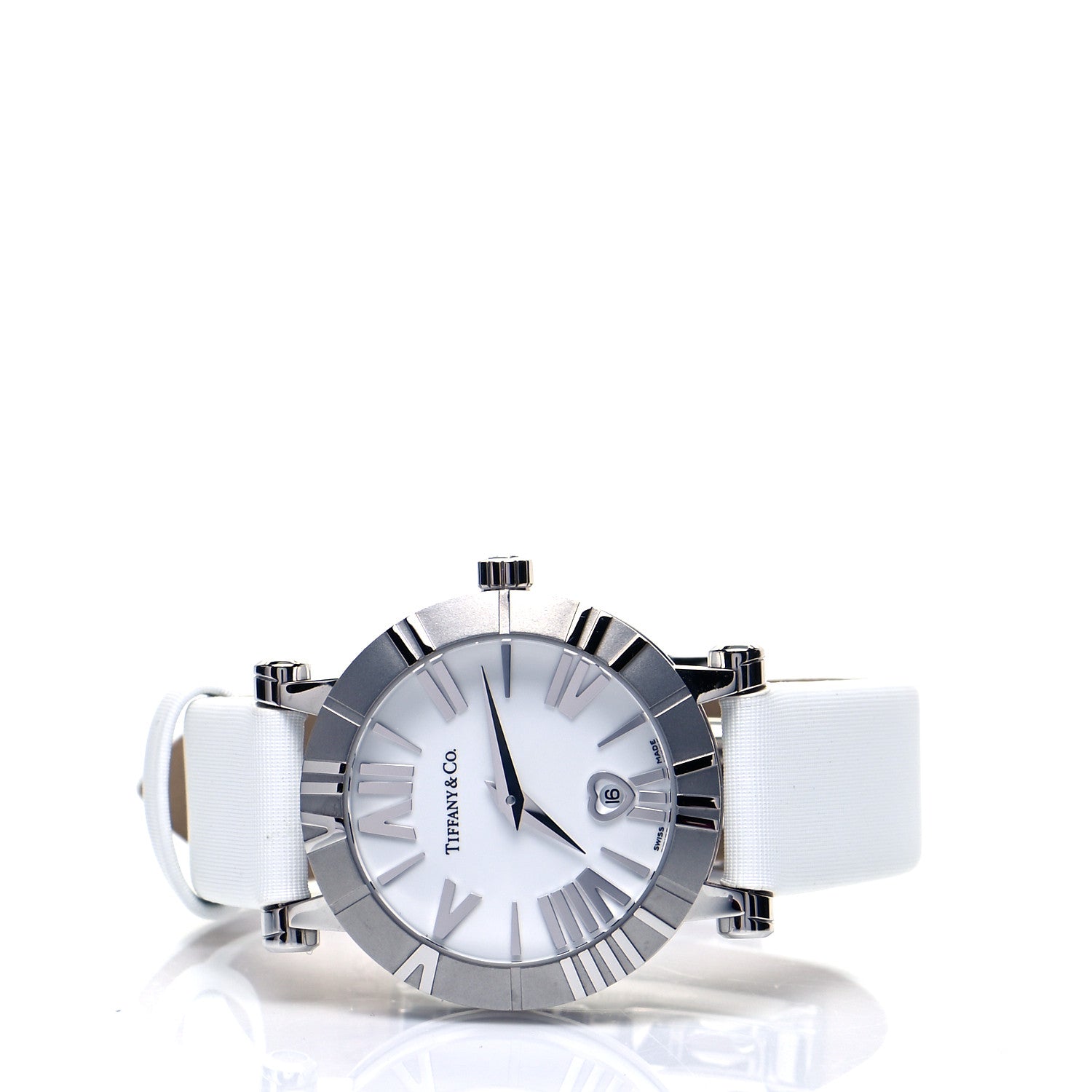 Tiffany Stainless Steel Satin 30mm Atlas Quartz Watch 2 of 4