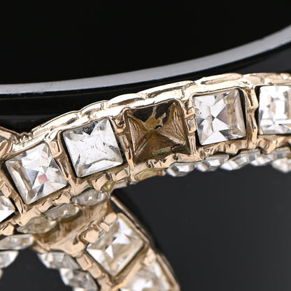 Chanel Resin Baguette Crystal CC Cuff Black 6 of 13