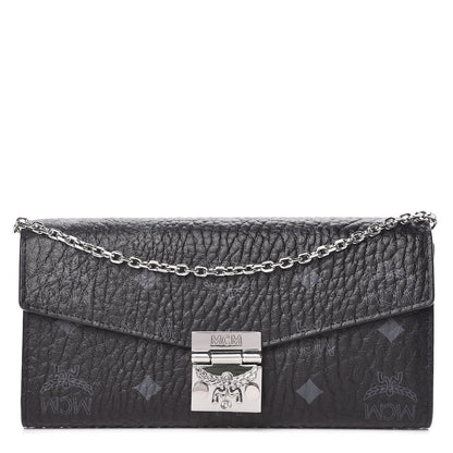 MCM Visetos Large Patricia Wallet On Chain Black 1 of 8