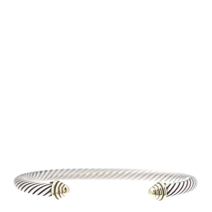 David Yurman Sterling Silver 14K Yellow Gold 5mm Cable Classics Bracelet 1 of 5