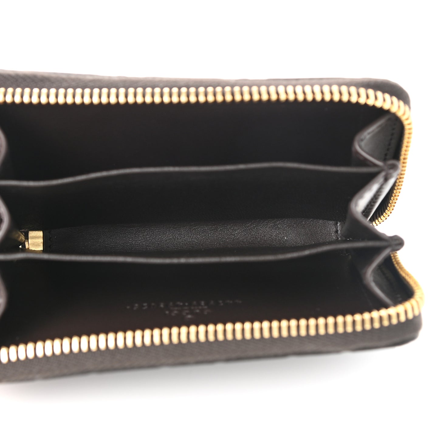 Guccissima Zip Around Card Case Dark Brown