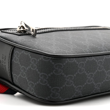 Gucci Soft GG Supreme Monogram Web Belt Bag Black Grey 10 of 10