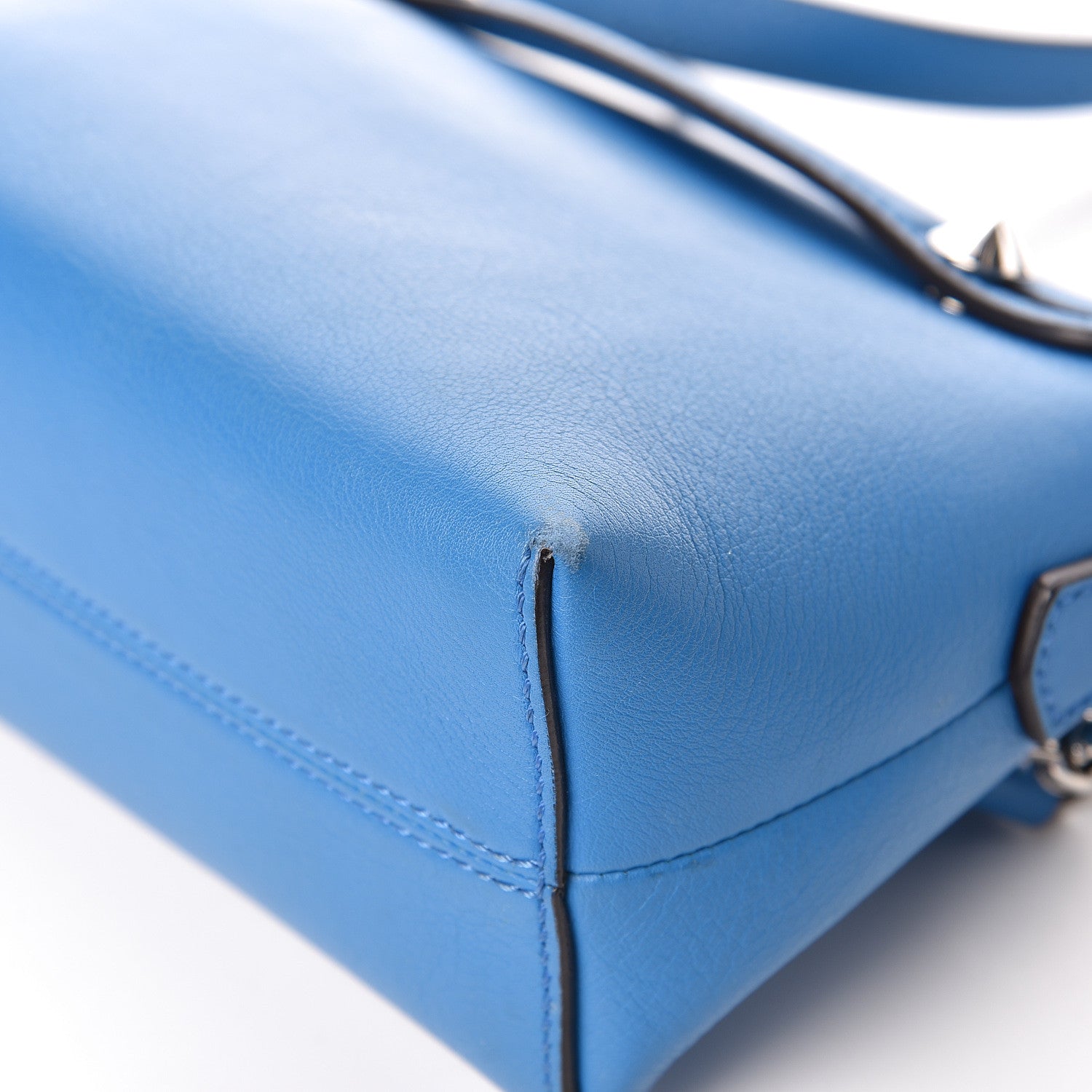 Fendi Vitello Dolce Mini By The Way Boston Bag Blue Royal 12 of 12