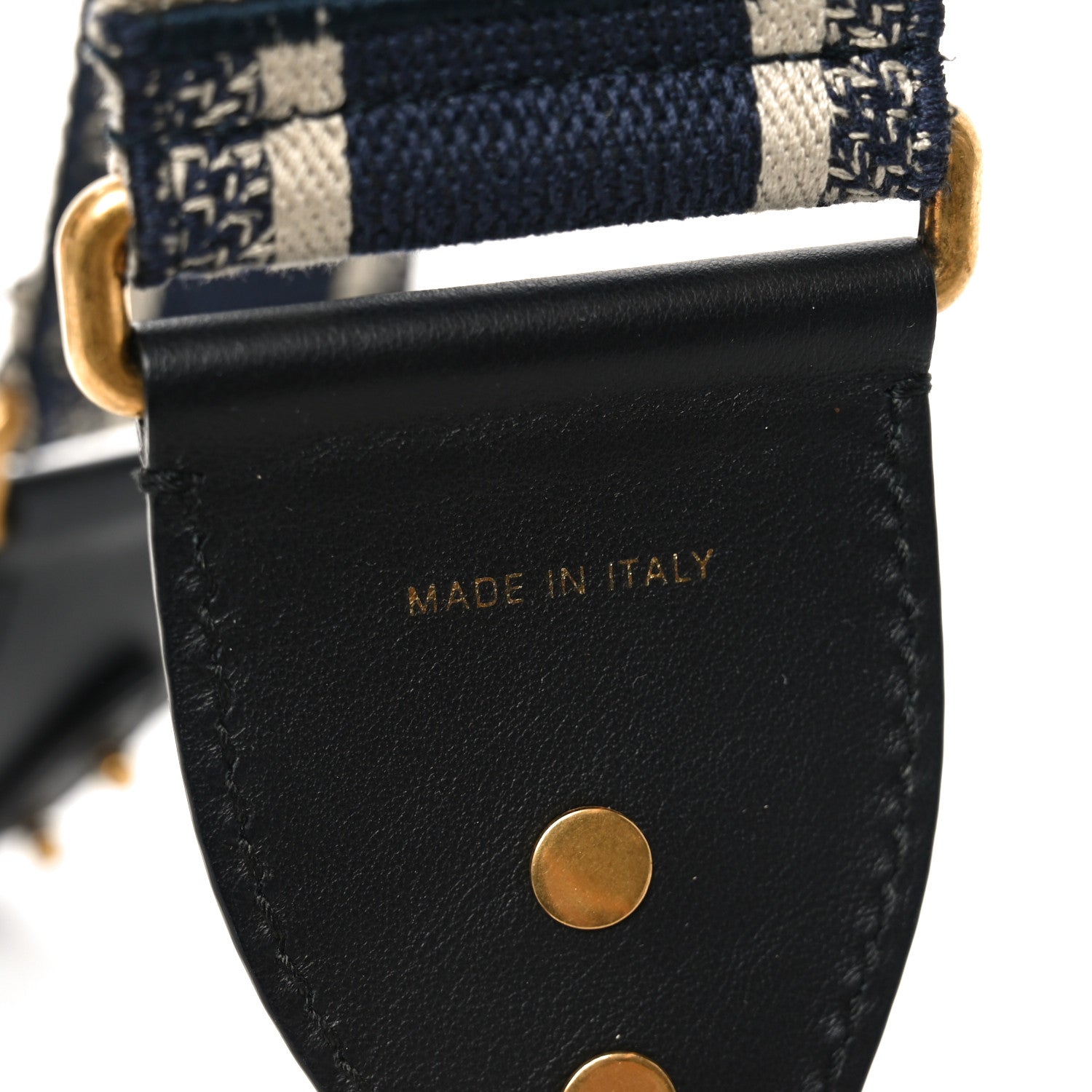 Christian Dior Canvas Embroidered Shoulder Strap Blue 4 of 4
