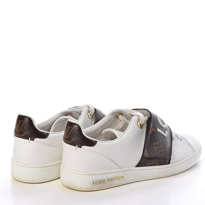 Louis Vuitton Calfskin Monogram Frontrow Sneakers 35 White 4 of 13